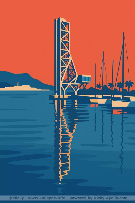 Le Pont de La Seyne sur Mer en Flat-Art 