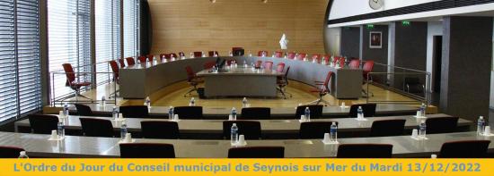 Conseil municipal Seynois du Mardi 13/12/2022