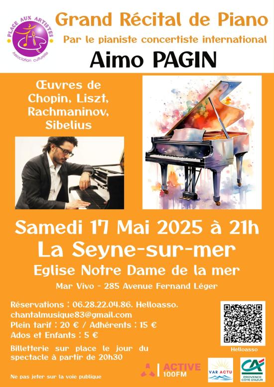 Un Récital de piano exceptionnel avec Aimo Pagin