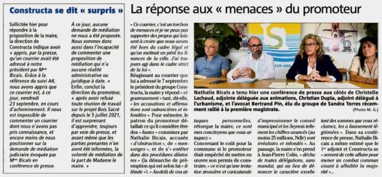Bois sacré - Var Matin du 24/09/2022