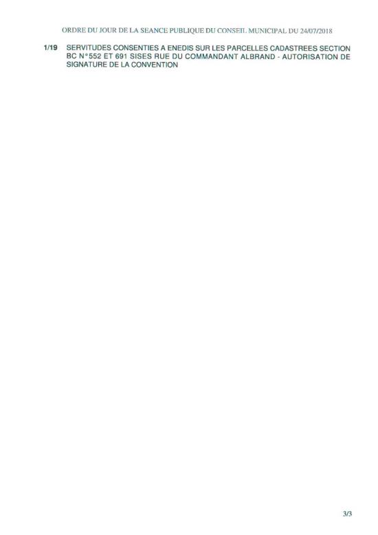 L'Ordre du Jour du Conseil municipal de La Seyne sur Mer du 24/07/2018