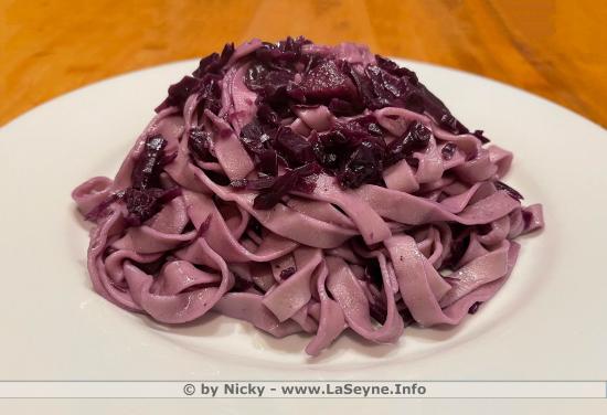 Fettuccine con Cavolo rosso - (Fettuccine au Choux rouge)