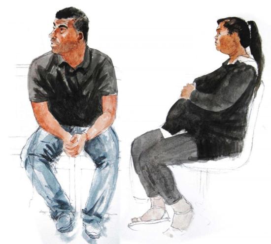 Croquis d'audience Rémi Kerfridin