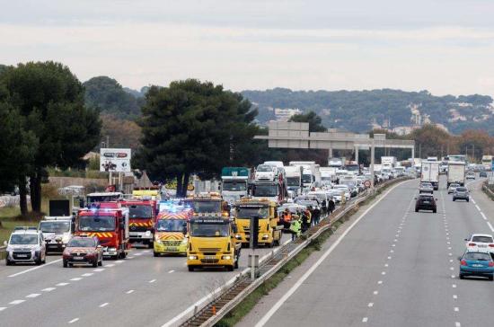 Illustration d'un accident sur l'A50. Photo D. Leriche