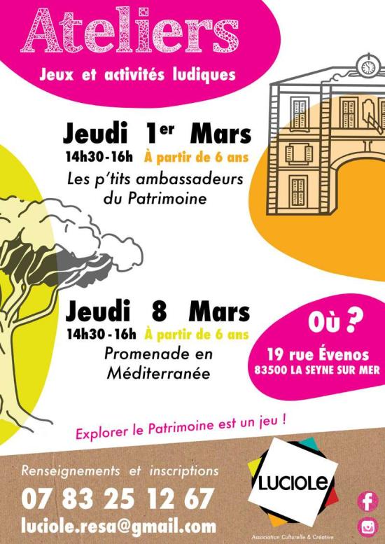 Ateliers ludiques - Vacances d'hiver 2018