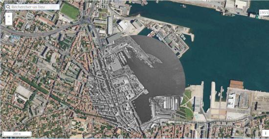 La Seyne sur Mer vue du Ciel aujourd'hui et par rapport à 1950