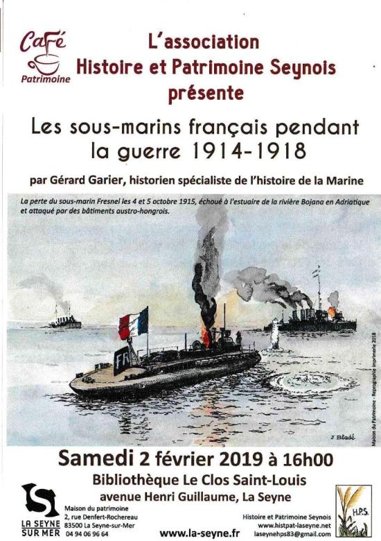 Conférence: les sous-marins français pendant la première guerre