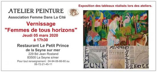 Vernissage exposition atelier peinture 05/03/2020