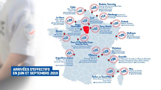Castaner: 20 Agents de la Police de Sécurité du Quotidien arrivent à La Seyne et Toulon en Renfort