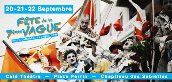 Le Café Théâtre 7ème Vague fête ses 20 Ans, les 20, 21 et 22 Septembre 2019