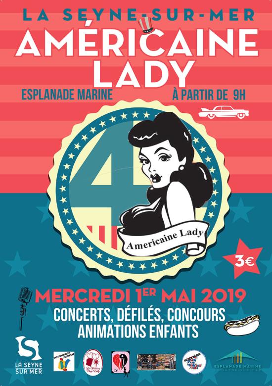Américaine Lady: Concerts, Pin-Up's, Gastronomie ... Le 1er Mai 2019 sur l'Esplanade Marine