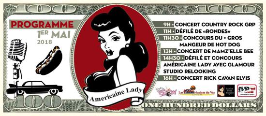 Américaine Lady à La Seyne sur Mer, le 1er Mai 2018