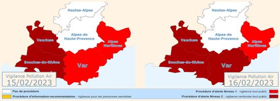 Vigilance Pollution Air: La Procédure d’Alerte de Niveau 2 est déclenchée pour Jeudi 16 Février 2023 dans le Var