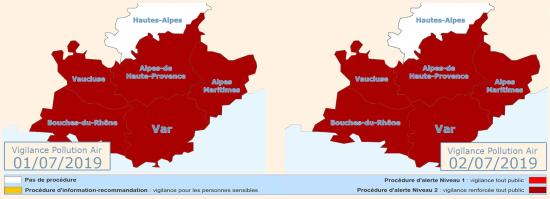 Vigilance Pollution Air: Alerte Niveau II pour le 01 et 02 Juillet 2019 à La Seyne