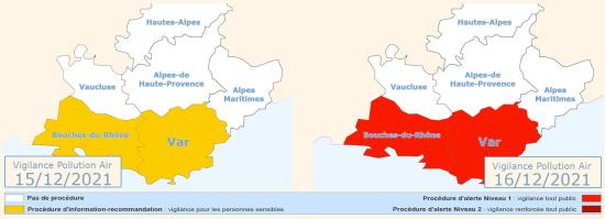 Vigilance Pollution Air: Alerte Niveau 1 pour le 15 et 16 Décembre 2021 à La Seyne