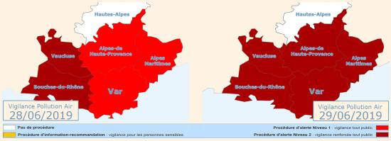 Vigilance Pollution Air: Alerte Niveau 1 pour le 28 et Niveau 2 pour le 29 Juin 2019 à La Seyne