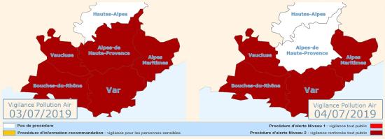 Vigilance Pollution Air: Alerte Niveau II pour le 03 et 04 Juillet 2019 à La Seyne