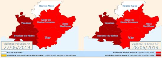 Vigilance Pollution Air: Alerte Niveau 1 pour le 27 et 28 Juin 2019 à La Seyne