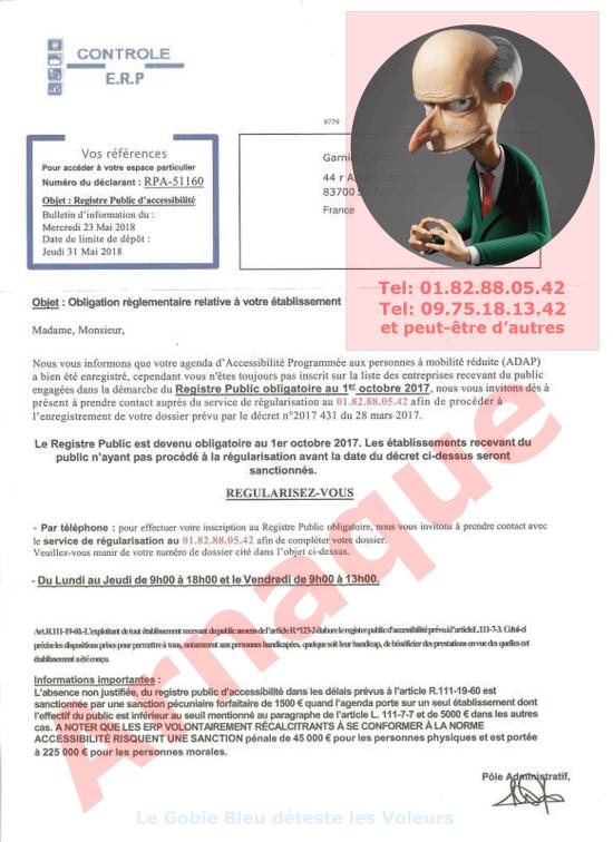 Commerçants et Associations: Attention ! Arnaque de pseudo Contrôle de Régularisation