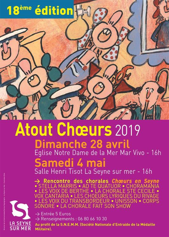 Concerts: 18e Edition d'Atout Chœurs, les 28 Avril et 04 Mai 2019