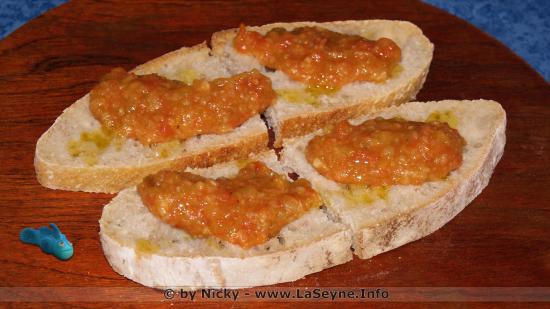 Tartine au Caviar de Légumes de Saison