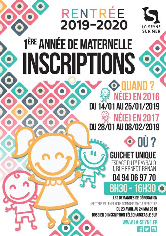 Rentrée Seynoise 2019-2020: Inscriptions des Maternelles