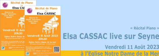 Elsa CASSAC live sur Seyne: Récital Piano du 11 Ao