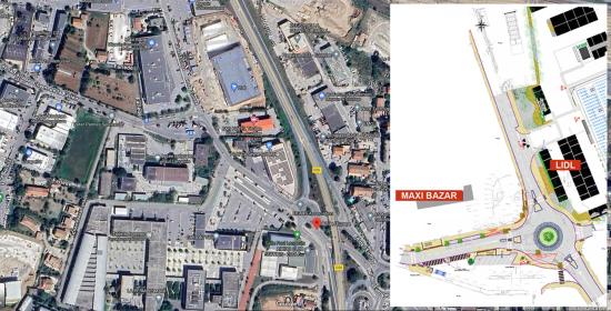 Travaux: Construction d'un Rond-Point à l'Intersection du Bd de l'Europe et du Chem de la Farlède