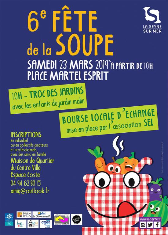 La 6ème Fête de la Soupe, le Samedi 23 Mars 2019