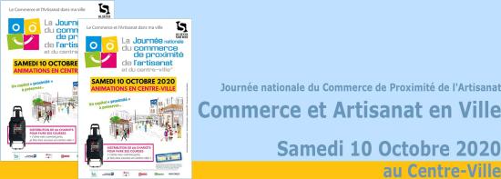 Samedi 10 Octobre 2020: La Journée nationale du Commerce de Proximité de l'Artisanat et du Centre-Ville de La Seyne