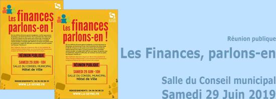 Réunion publique: « Les Finances, parlons-en », le 29 Juin 2019, en Salle du Conseil municipal