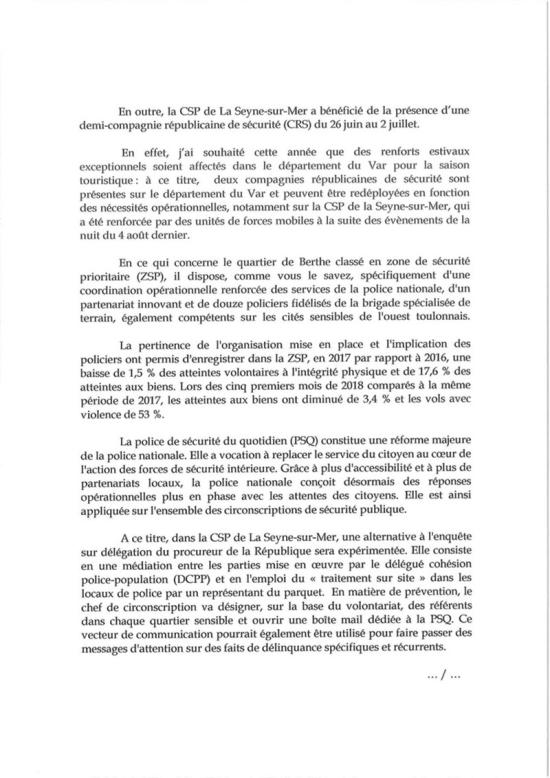 Lettre de Gérard Collomb à Marc Vuillemot