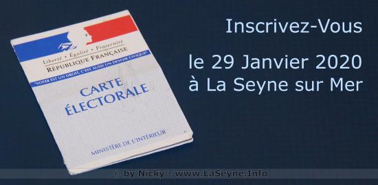 Listes électorales 2020: Inscrivez-Vous le 29 Janvier à La Seyne sur Mer