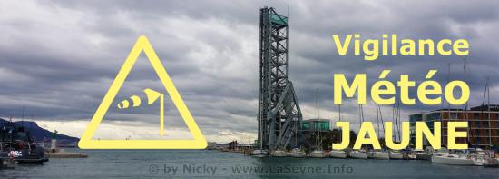 Vigilance Météo JAUNE les 27 & 28/02/2020 - Situation météorologique à surveiller pour Vent fort dans le Var
