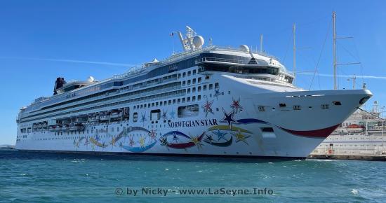Le Norwegian Star amarré à La Seyne sur Mer