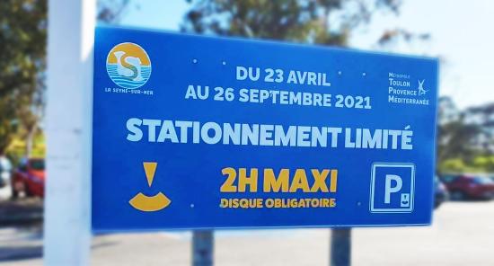 Les Parkings des Sablettes passent en Zone bleue