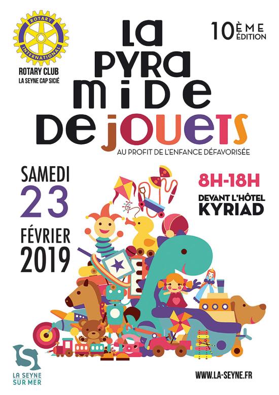 10e Pyramide de Jouets, le 23/02/2019 au Profit de l'Enfance défavorisée