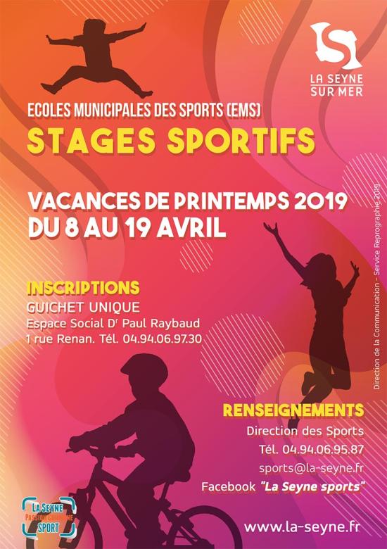 Inscriptions: Ecoles municipales de Sport pour les Vacances Avril 2019