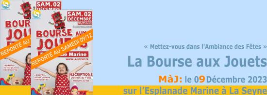 MàJ Bourse aux Jouets 2023: En raison des conditions météorologiques, la bourse aux jouets, initialement prévu le samedi
