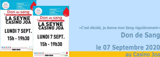 Don de Sang à La Seyne, le 07/09/2020