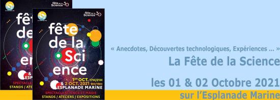 La Fête de la Science 2021, les 01 & 02 Octobre à La Seyne