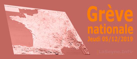 Grève nationale, le Jeudi 05 Décembre 2019