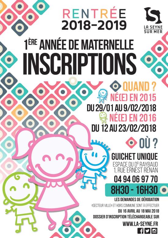 Inscriptions en Maternelles 2018/2019 à La Seyne sur Mer