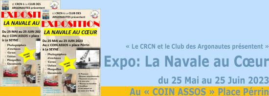 Expo: Le CRCN et le Club des Argonautes présentent La Navale au Cœur, du 25/05/ au 25/06/2023