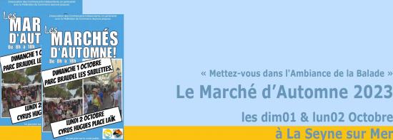 Le Marché d'Automne, les 01 et 02/10/2023 à La Seyne sur Mer
