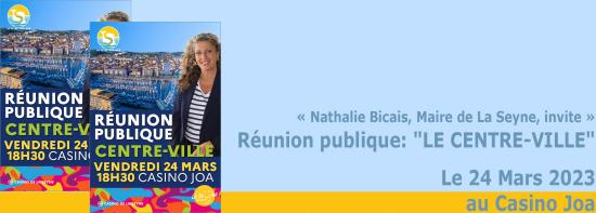 Réunion publique: LE CENTRE-VILLE, le 24/03/2023