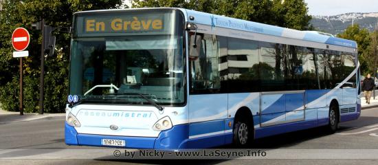 Grève des BUS du Réseau Mistral, le 19 Mars 2019