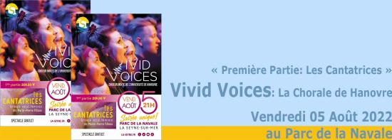 Concert: « Vivid Voices »: La Chorale de Hanovre, le 05/08/2022 live sur Seyne