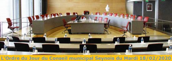 L'Ordre du Jour du Conseil municipal de La Seyne sur Mer du Mardi 18/02/2020