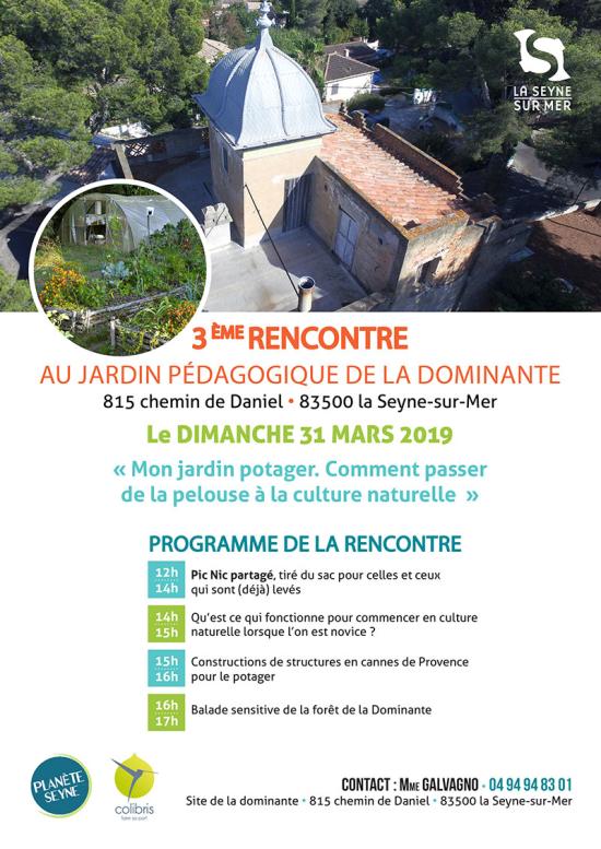 3ème Rencontre au Jardin pédagogique de la Dominante, le 31/03/2019 3ème Rencontre au Jardin pédagogique de la Dominante, le 31/03/2019